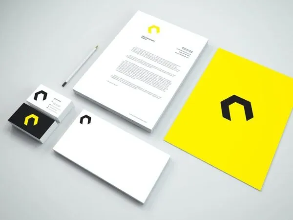 Stationery Mockup Featuring Cards Papers and a Pencil 1