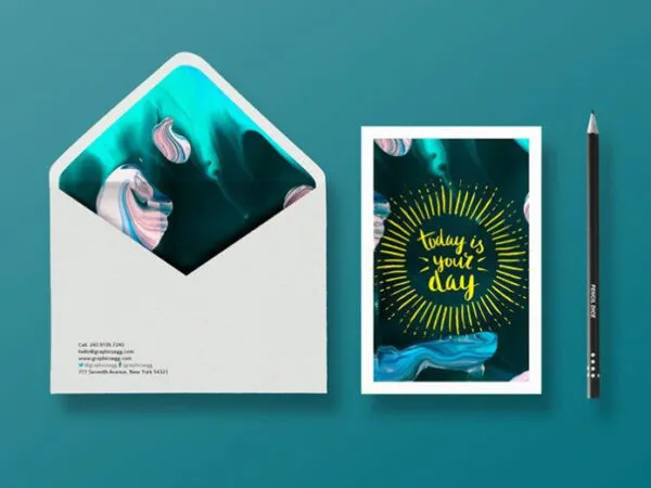 Stationery Mockup Featuring Envelope and Letterhead 1