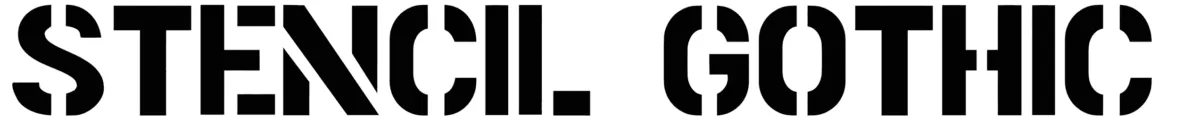 Stencil Gothic Font 1