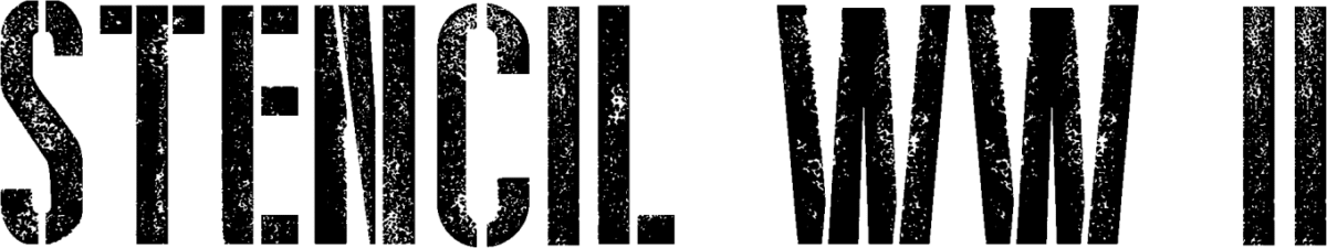 Stencil WW II Font 1