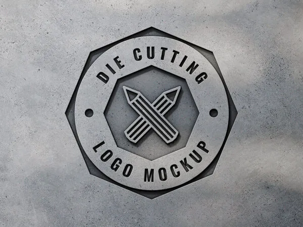 Stone and Metal Logo Mockup 1