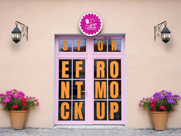 Storefront with Sign Mockup 1