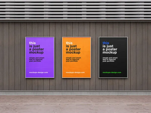Street Poster Frames Mockup in 2 Sights 1