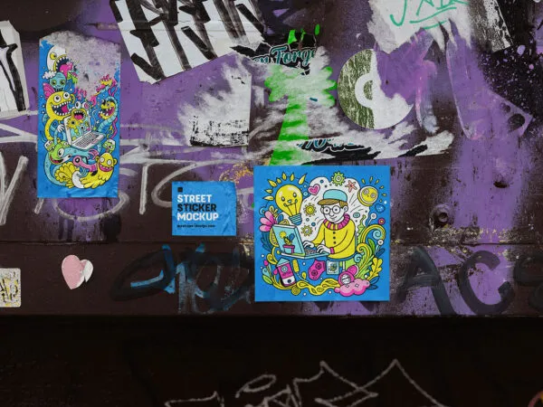 Street Sticker Mockup 1