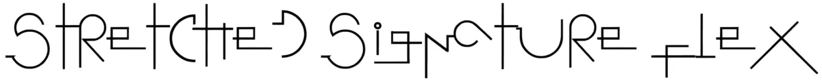 Stretched Signature Flex Font 1