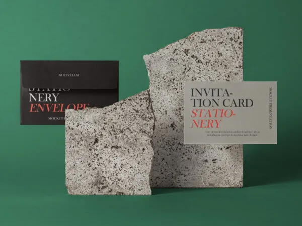 Stunning Envelope and Invitation Card Mockup 1