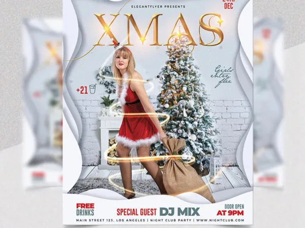 Stylish Festive Christmas Flyer Template 1