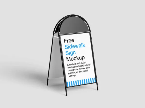 Stylish Sidewalk Sign Mockup 1