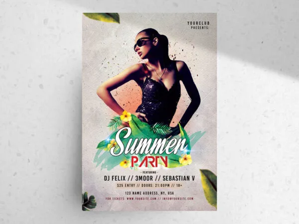 Stylish Summer Event Flyer Template 1