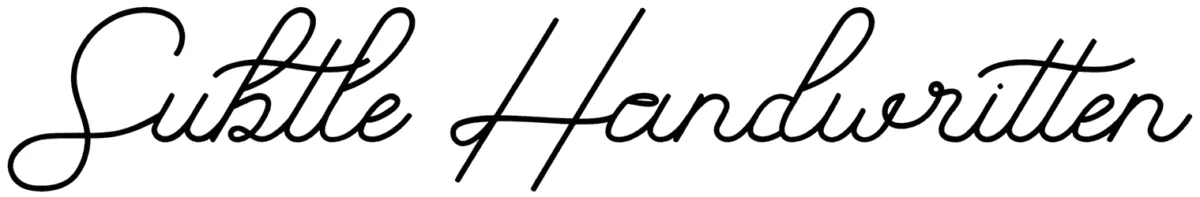 Subtle Handwritten Font 1