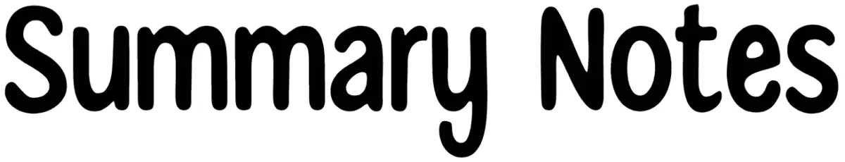 Summary Notes Font 1