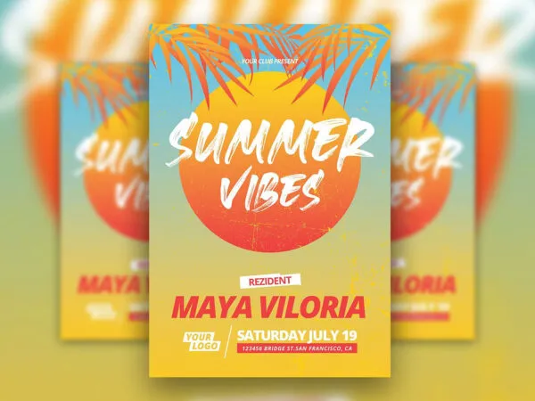 Summer Theme Flyer Template 1