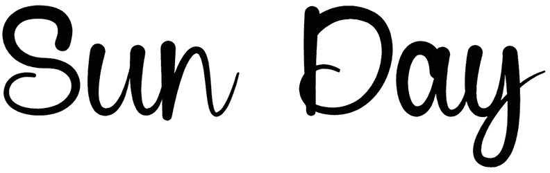 Sun Day Font 1