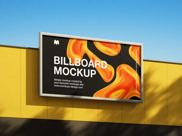 Sunny Billboard Mockup in 2 Showcases 1