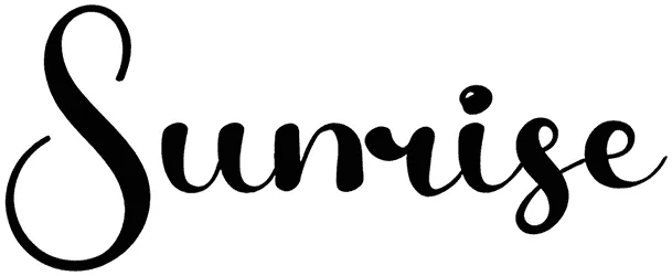 Sunrise Font 1