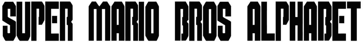 Super Mario Bros Alphabet Font 1