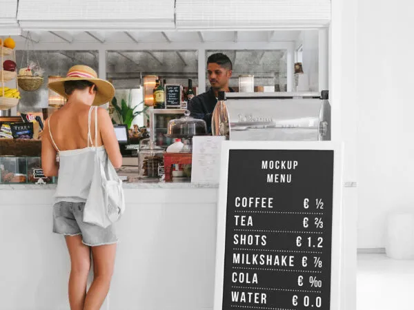 Super Realistic Restaurant Stand Mockup 1