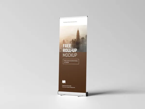 Super Realistic Roll Up Mockup 1