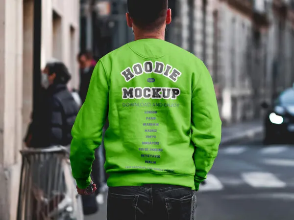 Sweatshirt in City Mockup 1