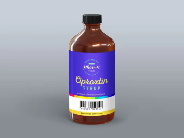 Syrup Amber Bottle Mockup in Front Sight 1