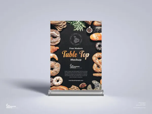 Tabletop Standing in the Front View Mockup 1