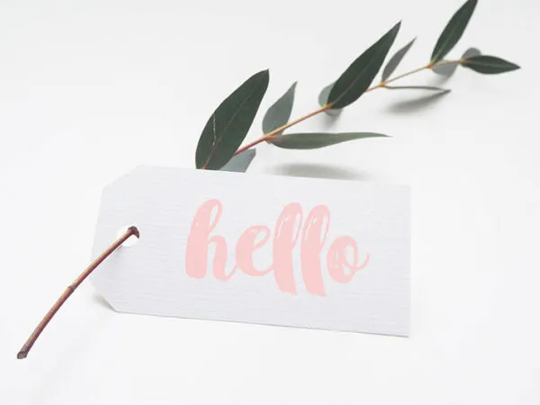 Tag Mockup with a Plant Stem 1