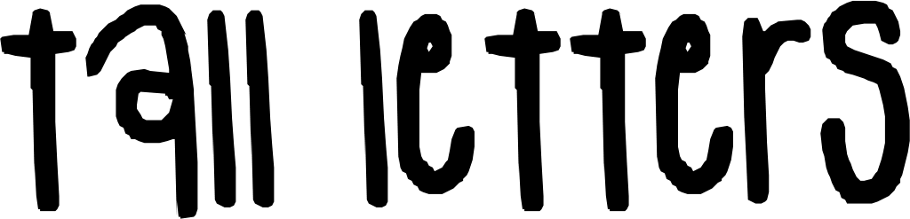 Tall letters Font 1