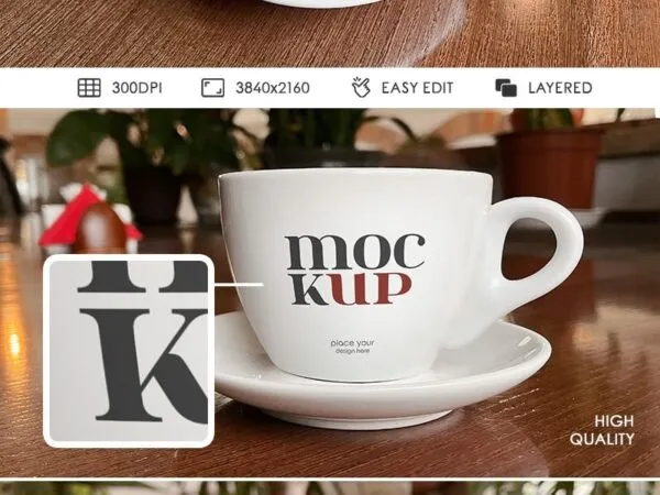 Tea Cup Mockup in 3 Different Shots 1