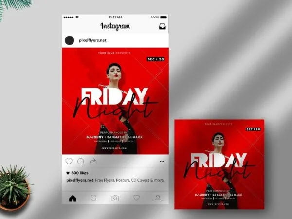 Template of a Bright Red Instagram Event Flyer 1
