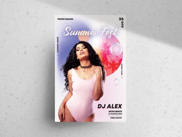 Template of a Modern Summer Fest Flyer 1