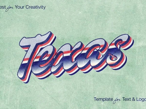Texas Vintage Text Effect 1