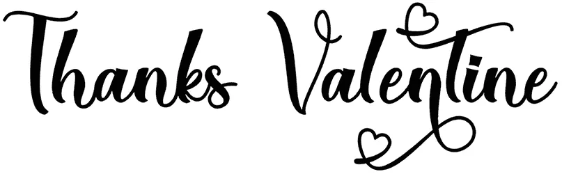 Thanks Valentine Font 1