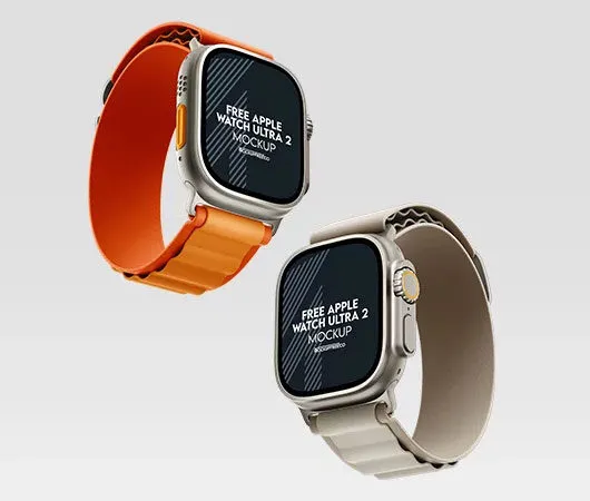Three Apple Watch Ultra Mockups 1