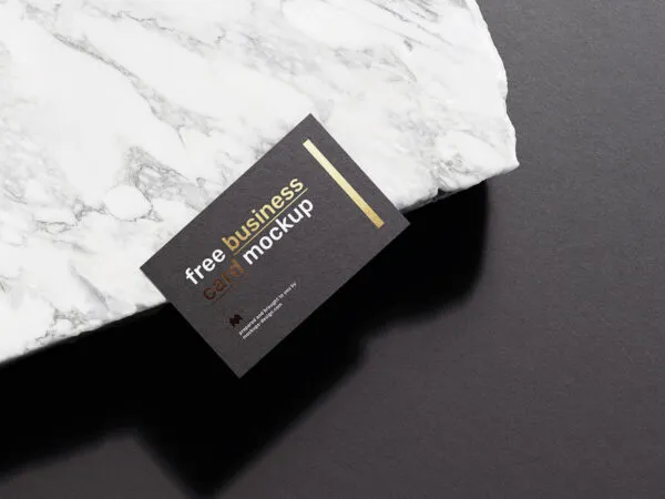 Three Business Card Mockups in Different Positions 1