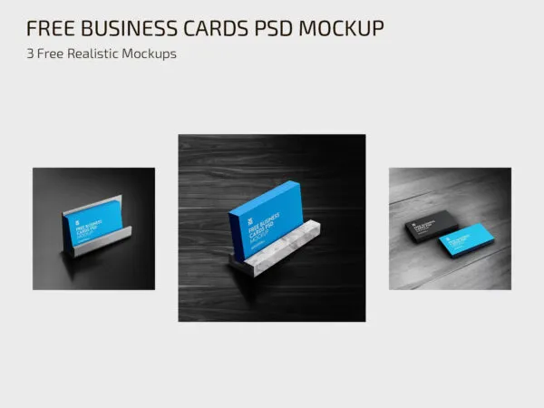 Three Business Cards Mockup 1