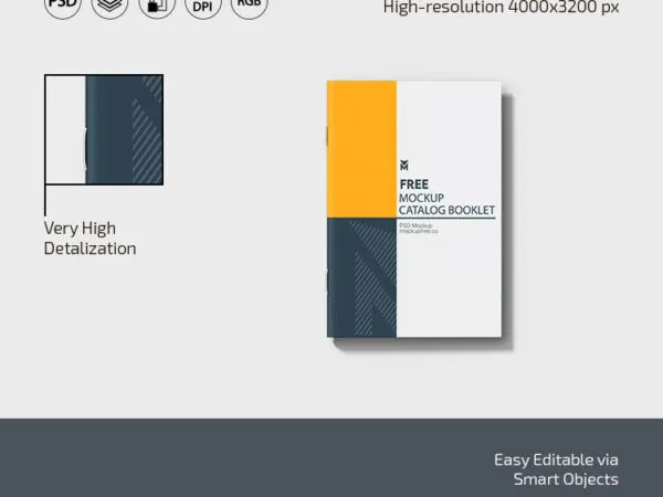 Three Catalog Booklet Mockups From Different Angles 1
