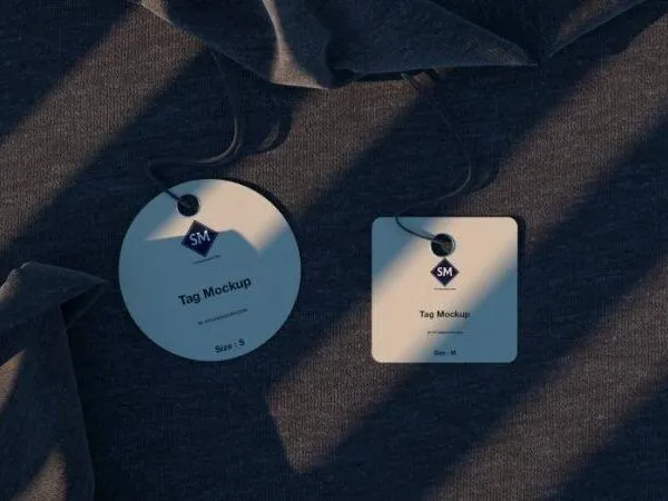Three Circle and Square Hang Tag Mockups 1