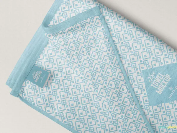Three Different Towel Mockups in Different Views and Designs 1