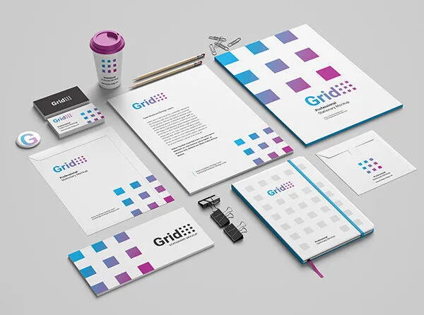 Three Different Views of a Modern Stationery Mockup 1