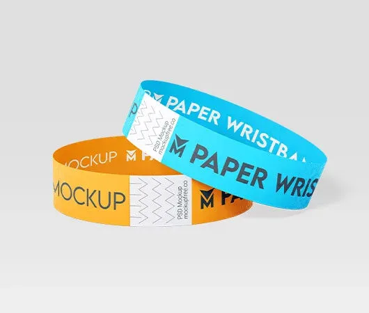 Three Festival Wristband Mockups 1