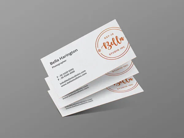 Three Floating Business Cards Mockup 1