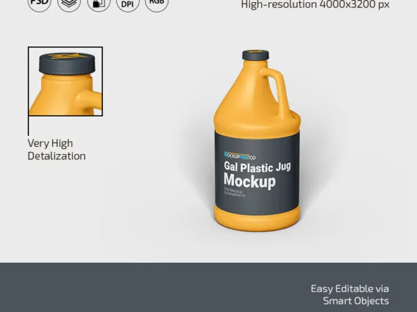 Three Gal Plastic Jug Mockups with Different Setups 1