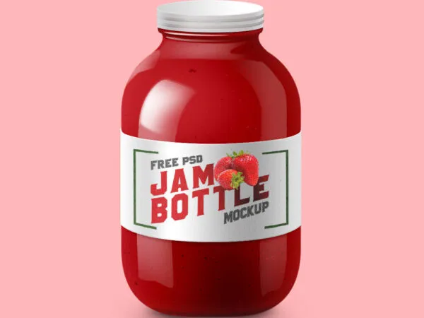 Three Jam Bottles in a Collection and Solos Front View Mockup 1