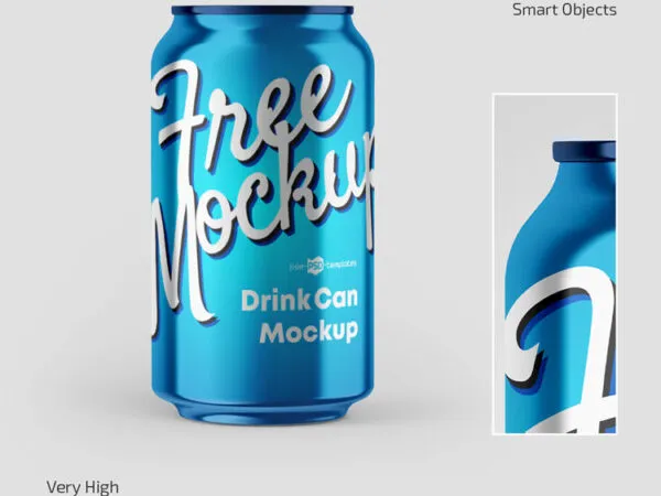 Three Levitating Soda Can Mockups 1