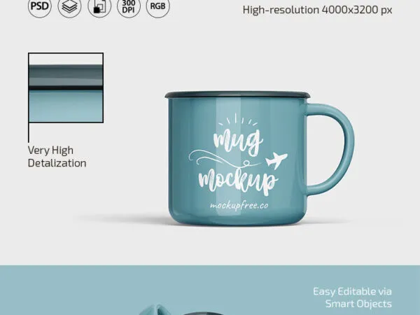 Three Mockups Featuring Front View of Mugs in Various Positions 1