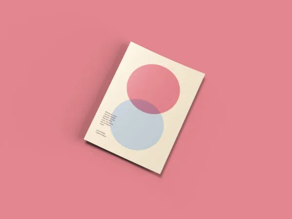 Three Mockups Showing Overhead View of Curved Paper 1