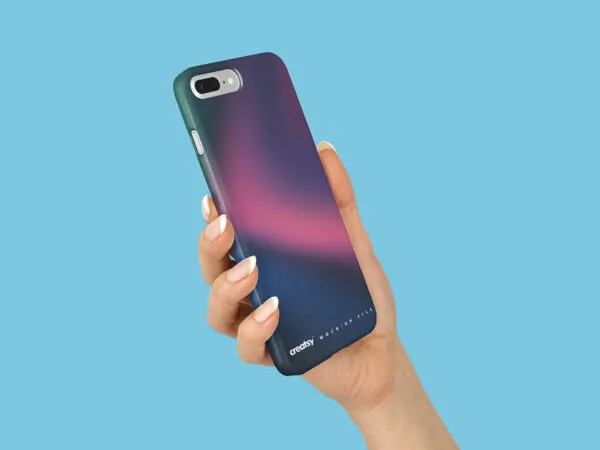 Three Mockups Showing iPhone 8 Plus Plastic Case 1