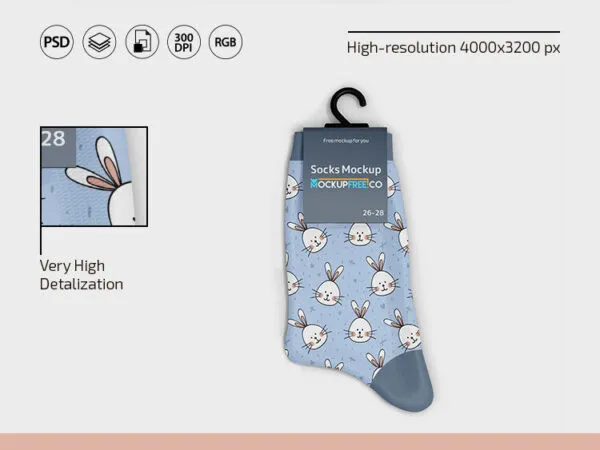 Three Mockups of Couple of Socks 1