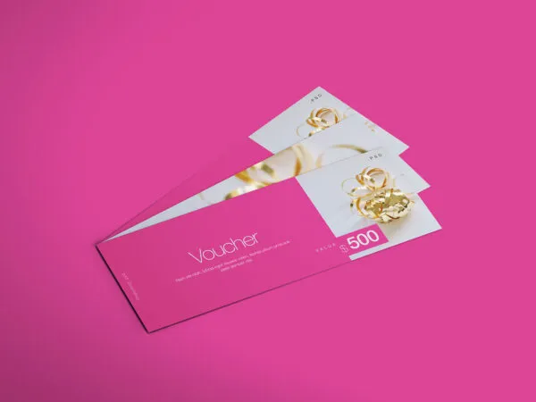 Three Realistic Gift Voucher Mockup 2