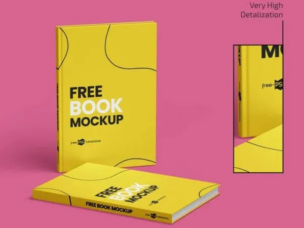 Three Realistic Open and Closed Books Mockups 1